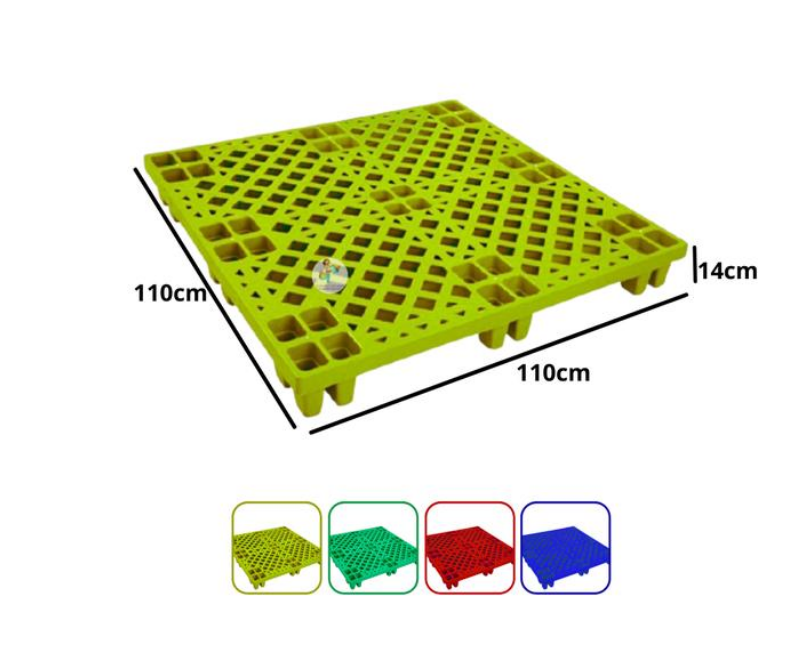 JUAL PALLET PLASTIK BARU GREEN LEAF 2604 UKURAN 110x110x14 CM: Solusi Pallet Plastik Heavy Duty untuk Industri Modern