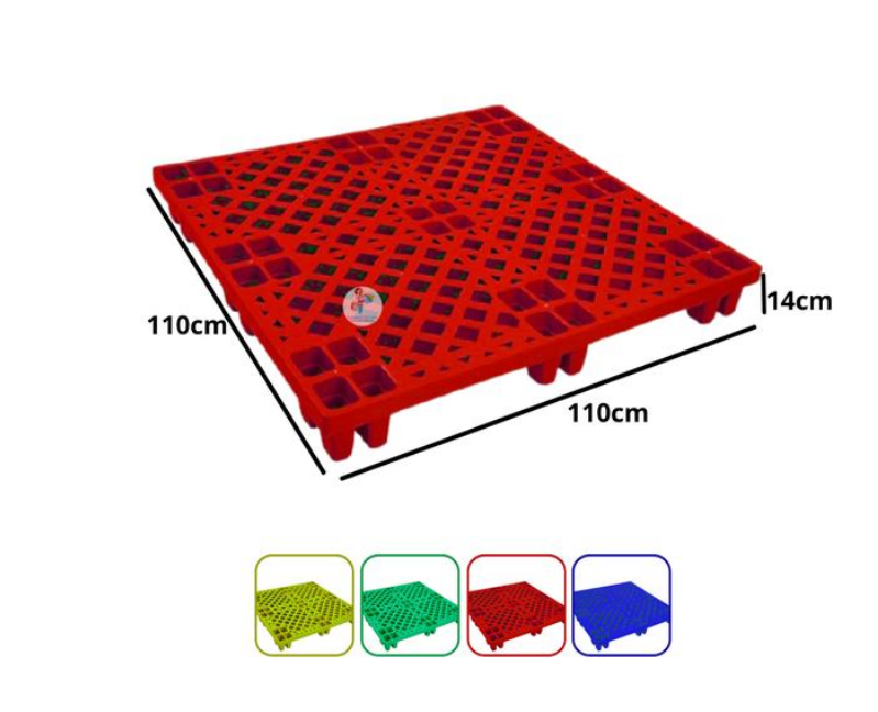 JUAL PALLET PLASTIK BARU GREEN LEAF 2604 UKURAN 110x110x14 CM: Solusi Pallet Plastik Heavy Duty untuk Industri Modern