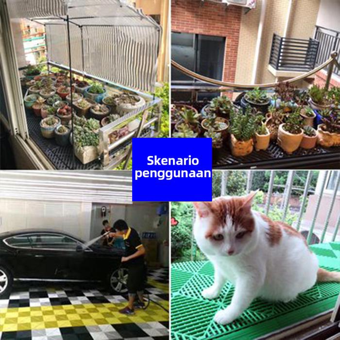PALET FLOORING PLASTIK 100x60x5 CM LINHUI 1006 | ALAS GUDANG ANTI LEMBAB MULTIFUNGSI | PALLETPLASTIKINDUSTRI.COM