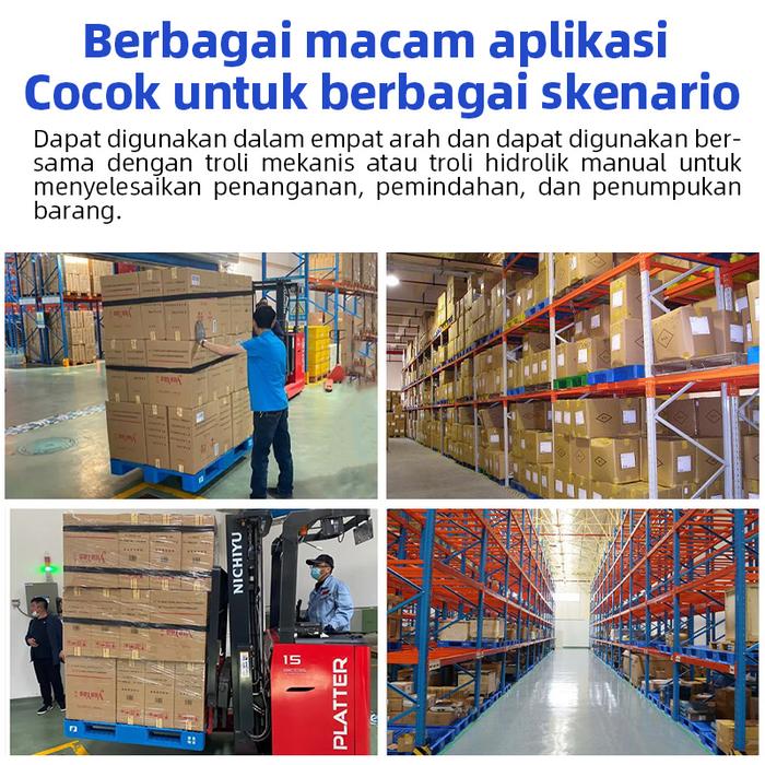 PALLET PLASTIK BARU WARNA BIRU LINHUI 1111 RACKABLE 110x110x15 CM | PALLETPLASTIKINDUSTRI.COM