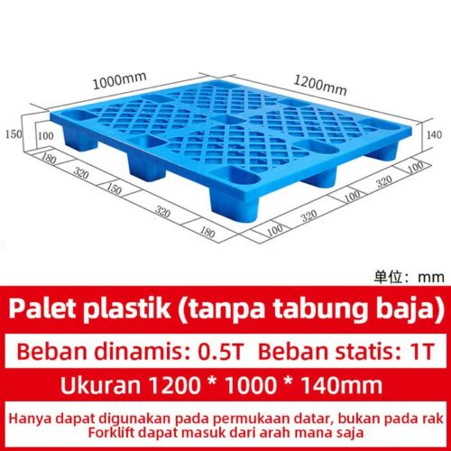PALLET PLASTIK BARU WARNA BIRU LINHUI 1210 NESTABLE 120x100x14 CM | PALLETPLASTIKINDUSTRI.COM