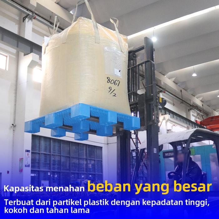 PALLET PLASTIK BARU WARNA BIRU LINHUI 1210 NESTABLE 120x100x14 CM | PALLETPLASTIKINDUSTRI.COM
